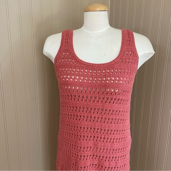 Old Navy Dark Blush Crochet/Knit Long Dress Women’s Size Medium - Picture 9 of 11